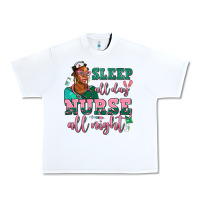 White afro  nurse sleep all day nurse all night Urban Heavy Tee - AdoDesignShop