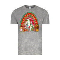 Christmas Unicorn Rainbow Vintage Tee | Teevron