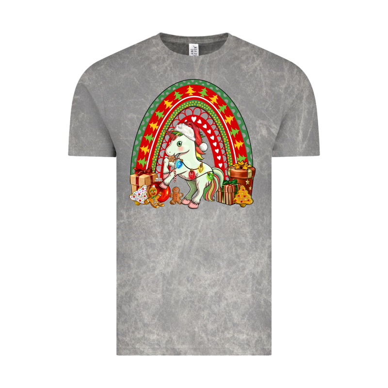 Christmas Unicorn Rainbow Vintage Tee by FaDigitalArtStudio | Teevron