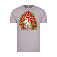 Vintage Zinc Christmas Unicorn Rainbow Vintage Tee - FaDigitalArtStudio