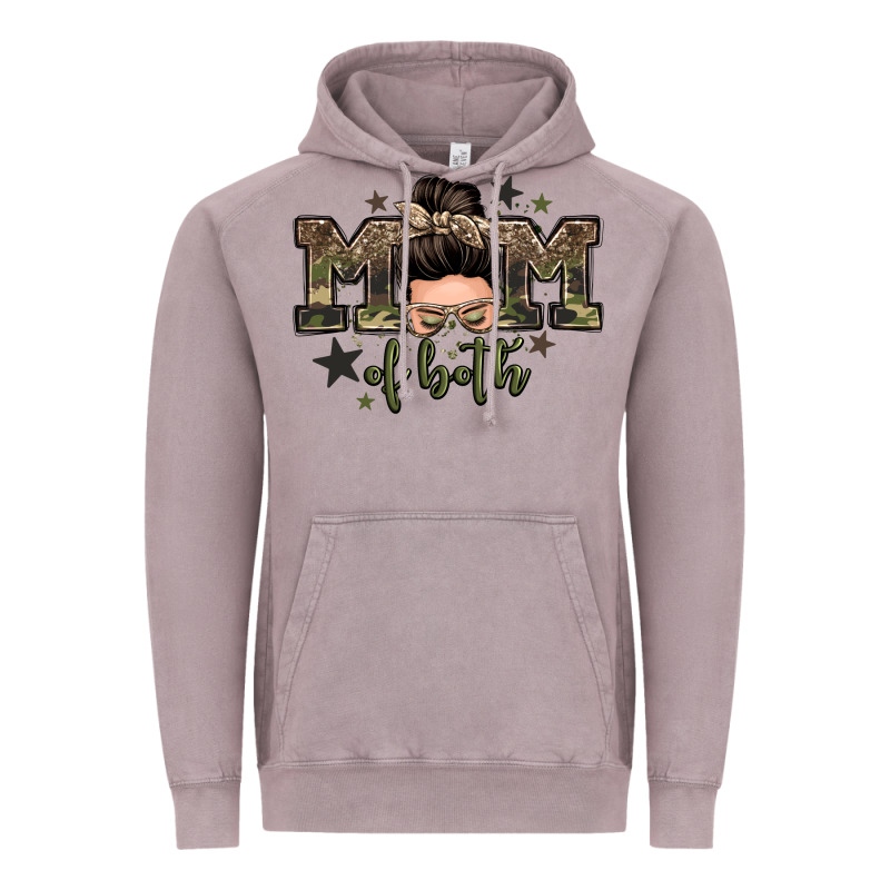 Mom Of Both Boys Messy Bun Vintage Hoodie by Zillion Design Studio | Teevron