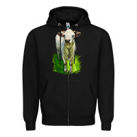 Black Charolais Heifer Zipper Hoodie - LillyAllenDesigns