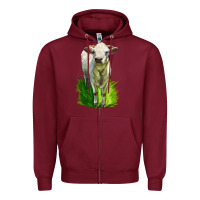 Burgundy Charolais Heifer Zipper Hoodie - LillyAllenDesigns