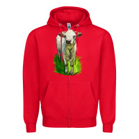 Red Charolais Heifer Zipper Hoodie - LillyAllenDesigns