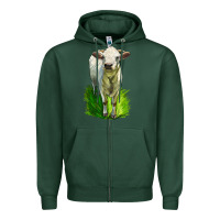 Sports Green Charolais Heifer Zipper Hoodie - LillyAllenDesigns