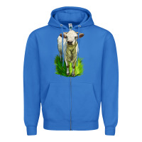 True Royal Charolais Heifer Zipper Hoodie - LillyAllenDesigns