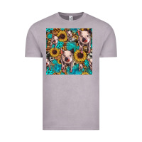 Vintage Zinc cute pig with patches seamless pattern Vintage Tee - HRA Design Shop