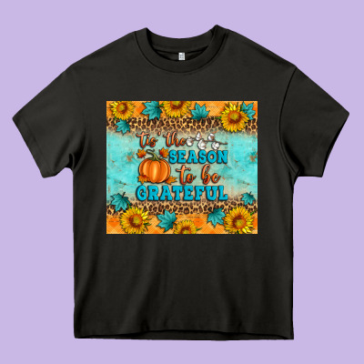 Tis' The Season To Be Grateful Heavy Core Tee Designed By Artiststas