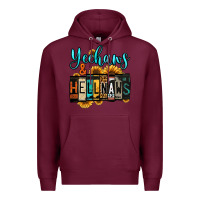 Burgundy yeehaws and hellnaws Premium Hoodie - Jasminsmagicworld