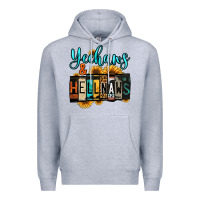 Heather Grey yeehaws and hellnaws Premium Hoodie - Jasminsmagicworld