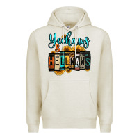 Oatmeal Heather yeehaws and hellnaws Premium Hoodie - Jasminsmagicworld