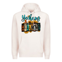 Pale Pink yeehaws and hellnaws Premium Hoodie - Jasminsmagicworld