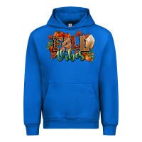 Cobalt Fall vibes pumpkins Urban Hoodie - NancyCooperArtShop