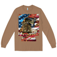 Toasted Coconut usa flag and leopard with boots 12 oz regular can cooler Long Sleeve Tee - Artiststas