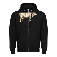 Black charolais cattle Zipper Hoodie - LillyAllenDesigns