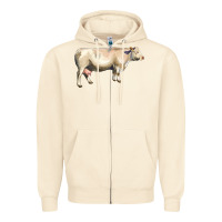 Sandshell charolais cattle Zipper Hoodie - LillyAllenDesigns