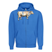 True Royal charolais cattle Zipper Hoodie - LillyAllenDesigns
