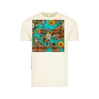 Vintage Arctic bull skull cross seamless pattern Vintage Tee - HRA Design Shop
