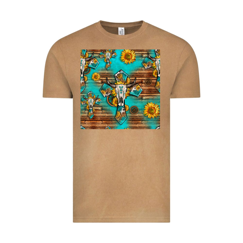 Bull Skull Cross Seamless Pattern Vintage Tee by HRA Design Shop | Teevron