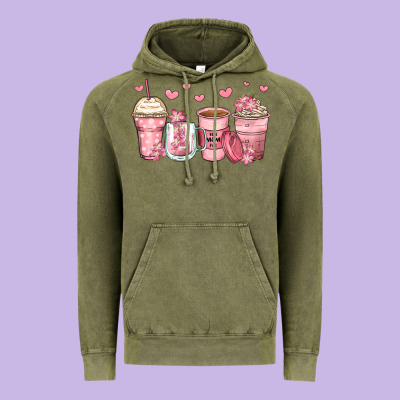 Mother's Day Floral Coffee Cups Vintage Hoodie Designed By Zillion Design Studio