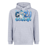 Heather Grey cozy season Heavyweight Hoodie - MaliasSmallBusiness