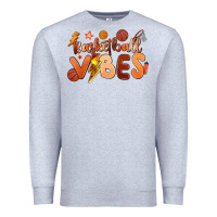 Heather Grey basketball vibes Premium Sweatshirt - MaliasSmallBusiness