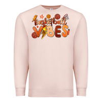 Pale Pink basketball vibes Premium Sweatshirt - MaliasSmallBusiness