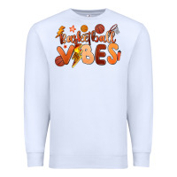 White basketball vibes Premium Sweatshirt - MaliasSmallBusiness