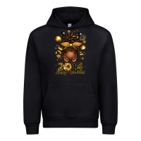Foreset Green 2024 happy new year  afro messy bun Urban Hoodie - texasbilliewilder