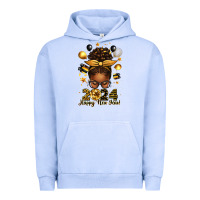 Pigment Grape Ice 2024 happy new year  afro messy bun Urban Hoodie - texasbilliewilder