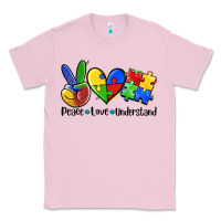 Bubblegum Pink peace love  cure Classic Tee - AdoDesignShop