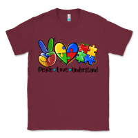 Burgundy peace love  cure Classic Tee - AdoDesignShop