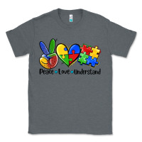 Charcoal Heather peace love  cure Classic Tee - AdoDesignShop