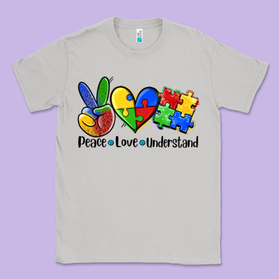 Peace Love  Cure Classic Tee Designed By Adodesignshop