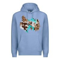 Colony Blue cowhide leopard turquoise patch Premium Hoodie - AdoDesignShop
