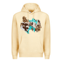 Pina Colada cowhide leopard turquoise patch Premium Hoodie - AdoDesignShop