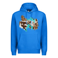 True Royal cowhide leopard turquoise patch Premium Hoodie - AdoDesignShop