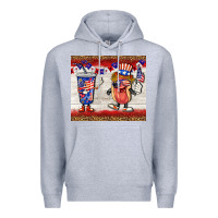 Heather Grey usa hot dog coca tumbler Premium Hoodie - BarkalooDesign