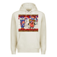 Oatmeal Heather usa hot dog coca tumbler Premium Hoodie - BarkalooDesign
