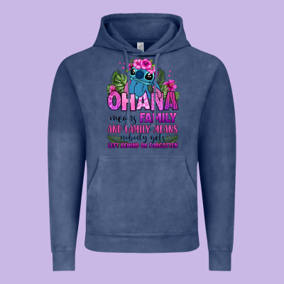 Ohana Means Family Vintage Hoodie Designed By Zillion Design Studio