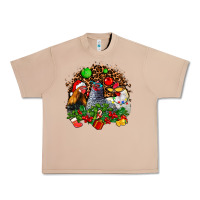 Burro Christmas party and chickens Urban Heavy Tee - AdoDesignShop