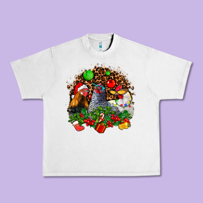 Christmas Party And Chickens Urban Heavy Tee Designed By Adodesignshop