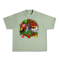 Oil Green Christmas party and chickens Urban Heavy Tee - AdoDesignShop