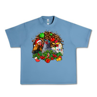 Pebble Blue Christmas party and chickens Urban Heavy Tee - AdoDesignShop