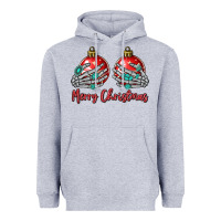 Heather Grey merry christmas Heavyweight Hoodie - MaliasSmallBusiness