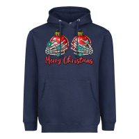 Navy merry christmas Heavyweight Hoodie - MaliasSmallBusiness