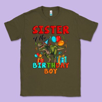 Sister Of The Birthday Boy T Rex Classic Tee Designed By Artiststas