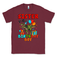 Burgundy sister of the birthday boy t rex Classic Tee - Artiststas