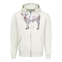 Oatmeal Heather charolais calf Zipper Hoodie - LillyAllenDesigns