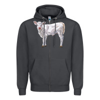 Charolais Calf Zipper Hoodie | Teevron